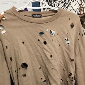 FASHION NOVA DISTRESSED LONG SLEEVE